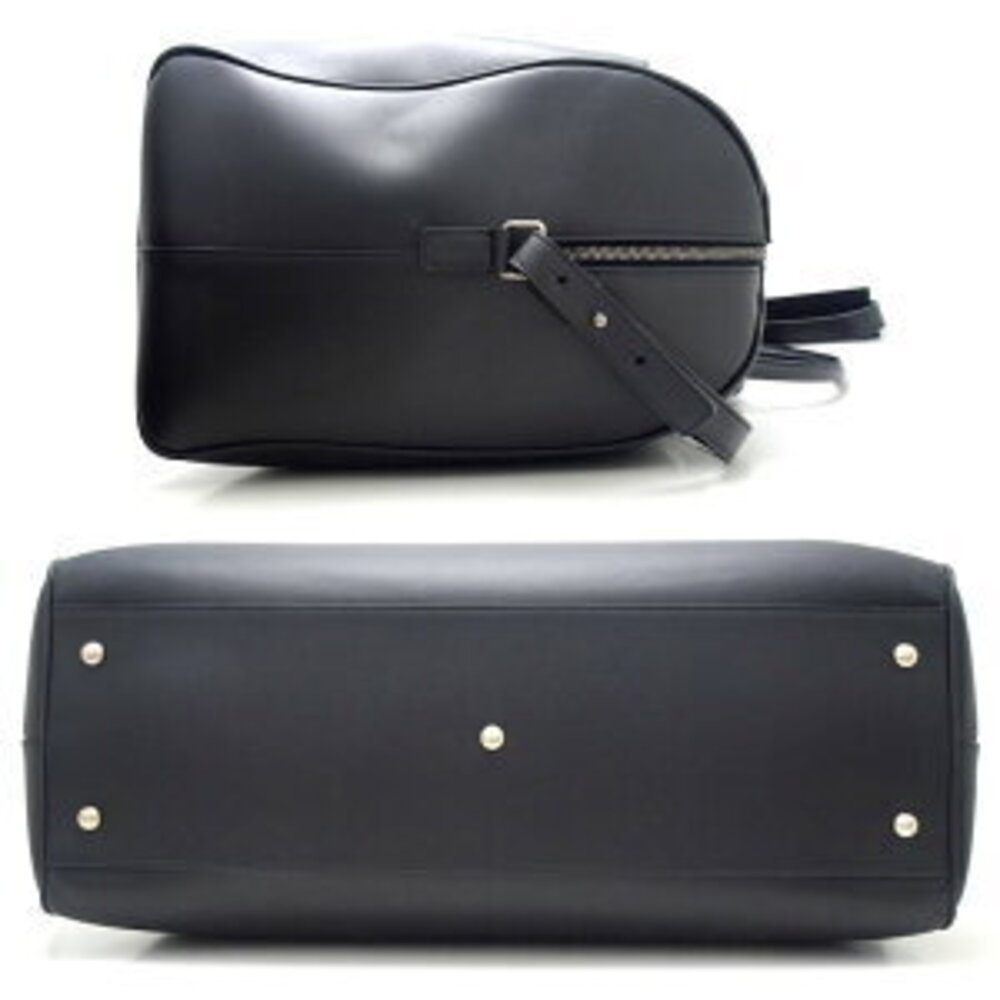 Saint Laurent Paris YSL Sac Duffle Leather Black Boston Bag - Picture 2 of 9